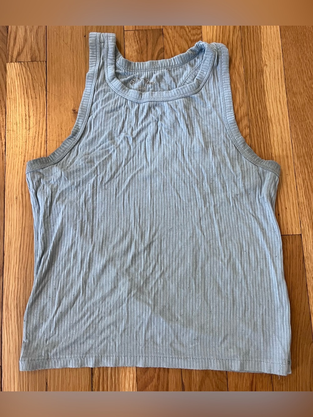Art class girls 14yo stretchy ribbed Light Blue Tank Top